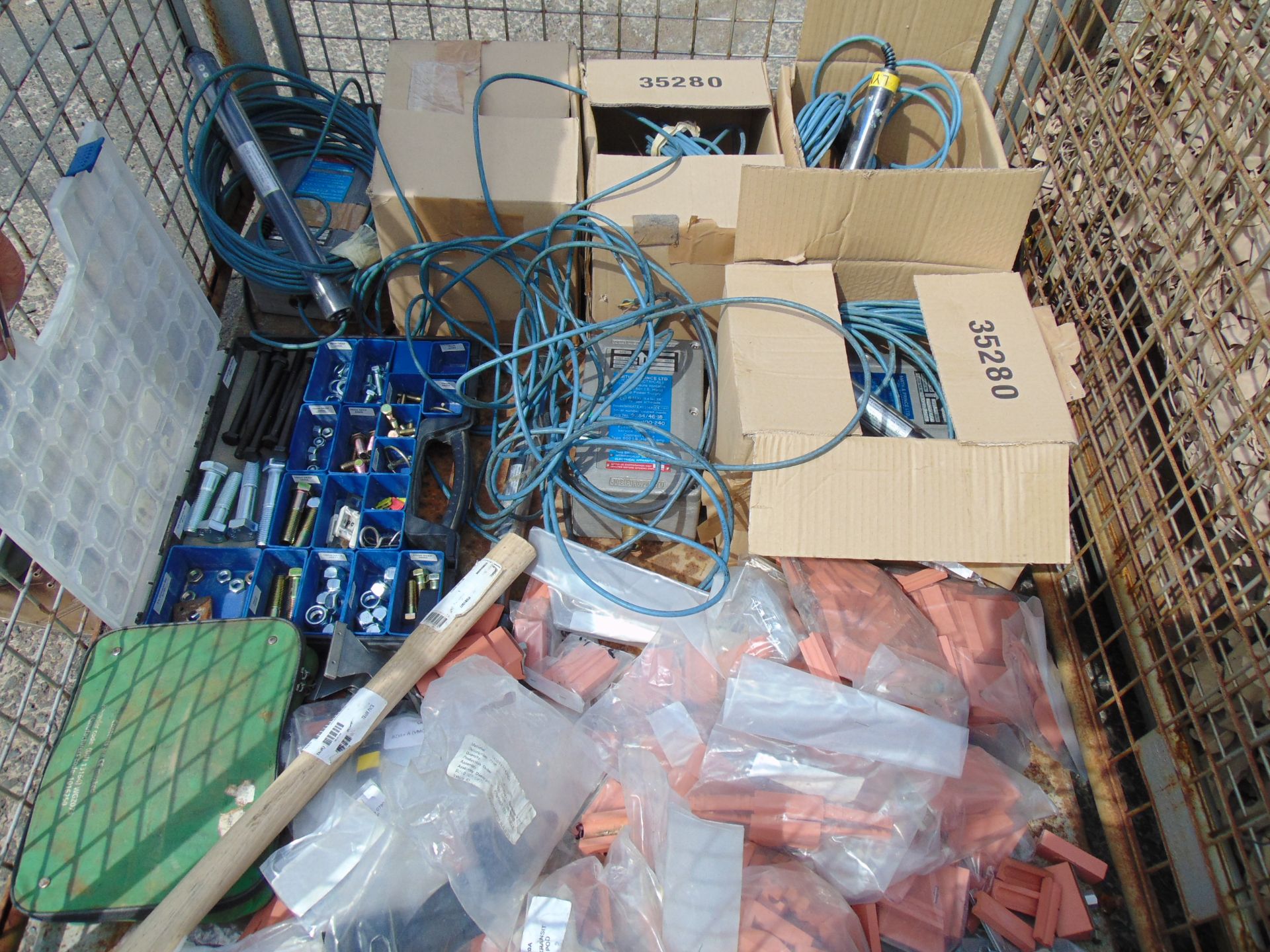 LED Inspection Lamps (6) Nuts and Bolts Box Etc