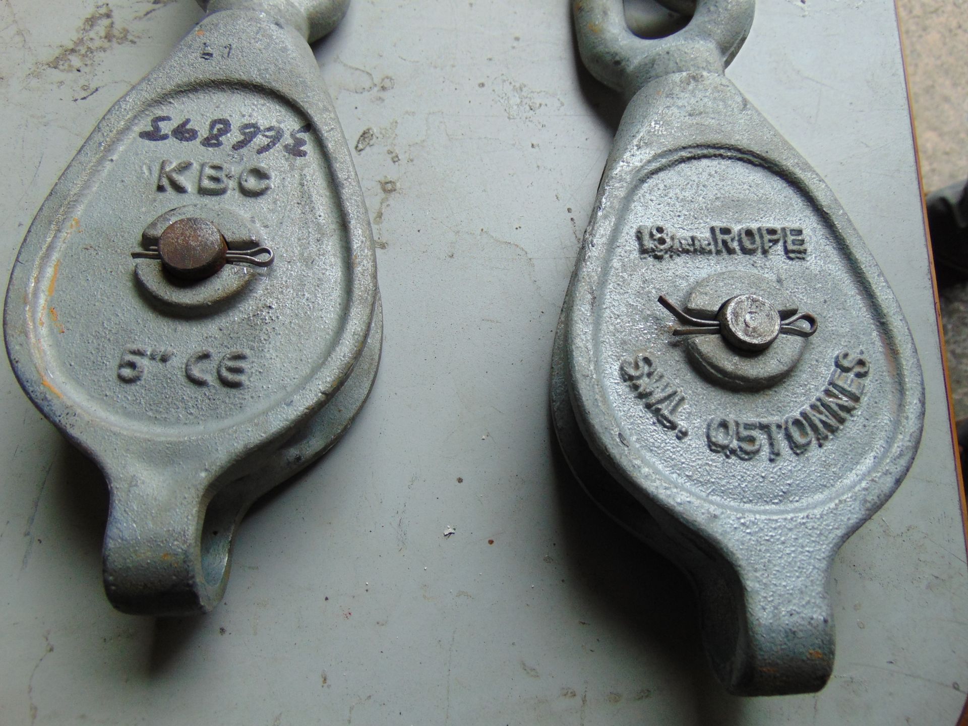 2 x New Unissued 5 inch Winding Snatch blocks as shown - Image 2 of 5