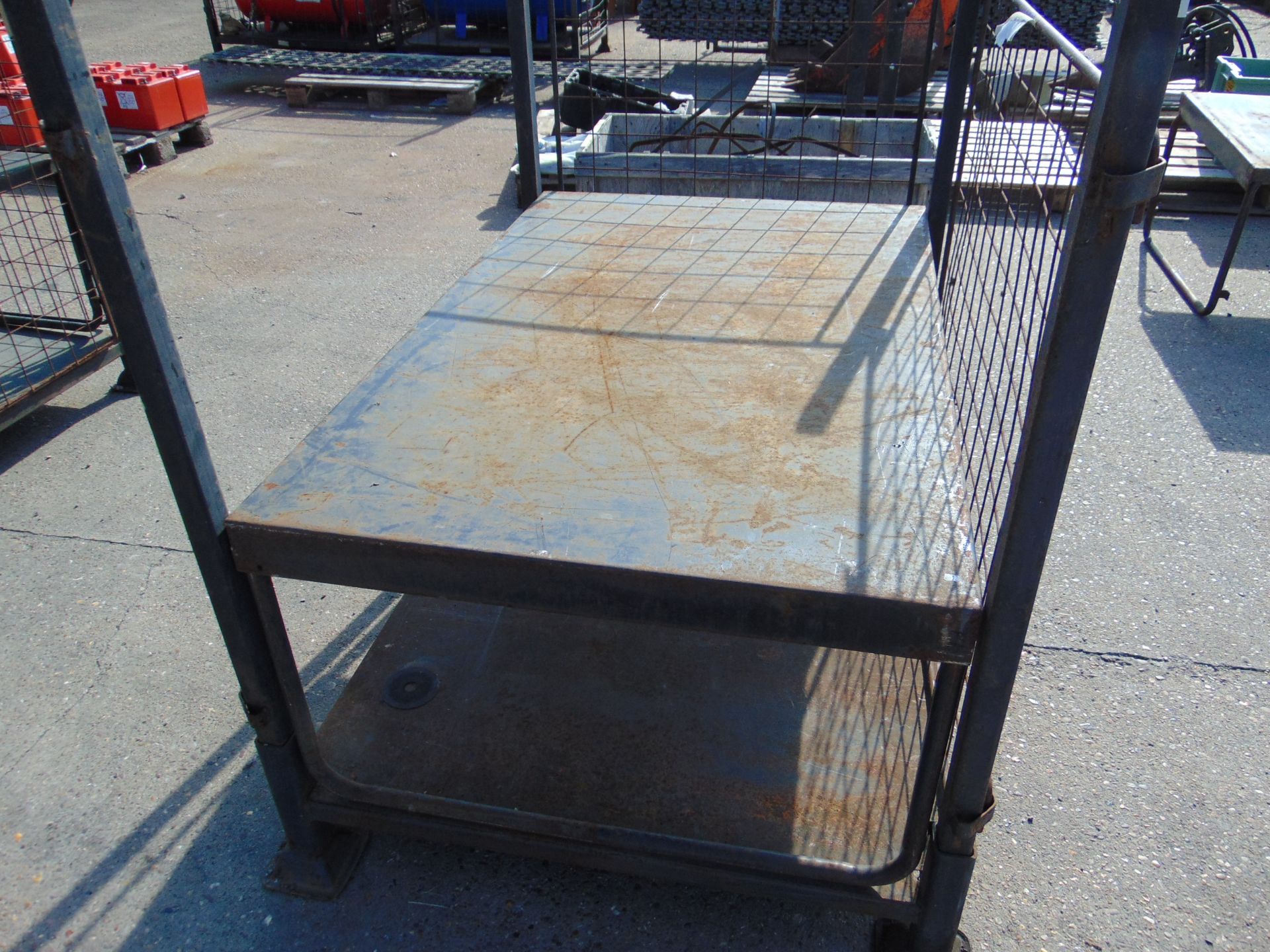 Steel Stacking Stillage with removeable sides and corner posts - Image 2 of 3