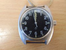 Rare Broad Arrow Marked CWC Mechanical W10 British Army Service Watch Nato Marks Dated 1977, S/N 970