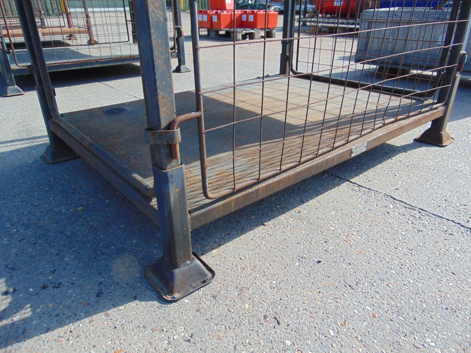 Steel Stacking Stillage with removeable sides and corner posts - Image 3 of 3