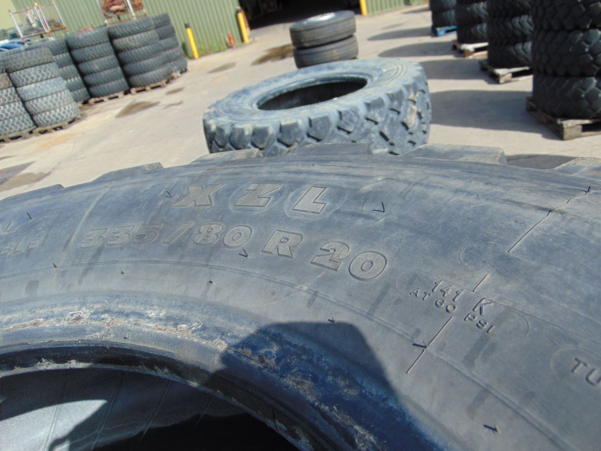 4x Michelin 335/80 R20 XZL Tyres - Image 5 of 5