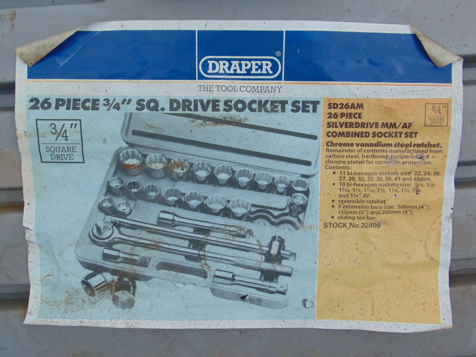 Draper 3/4" Socket Set. - Image 3 of 4