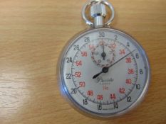 Very Nice Precisa British Military Mechanical stop watch 1/10 sec with Nato No,s Date 1988