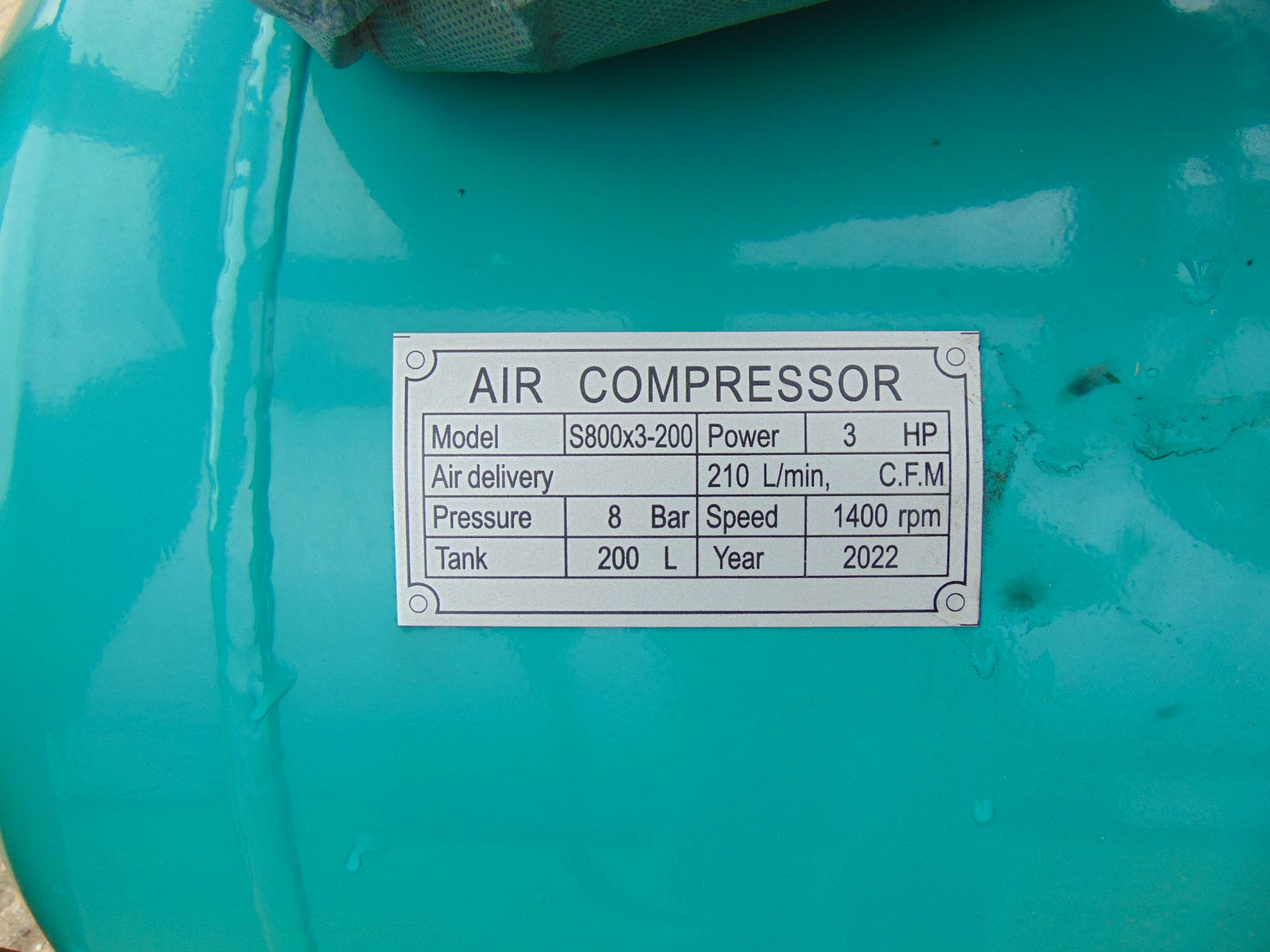 Schmelzer S800 x 3 - 200 8 Bar 200G Air Compressor New Unused - Image 9 of 11