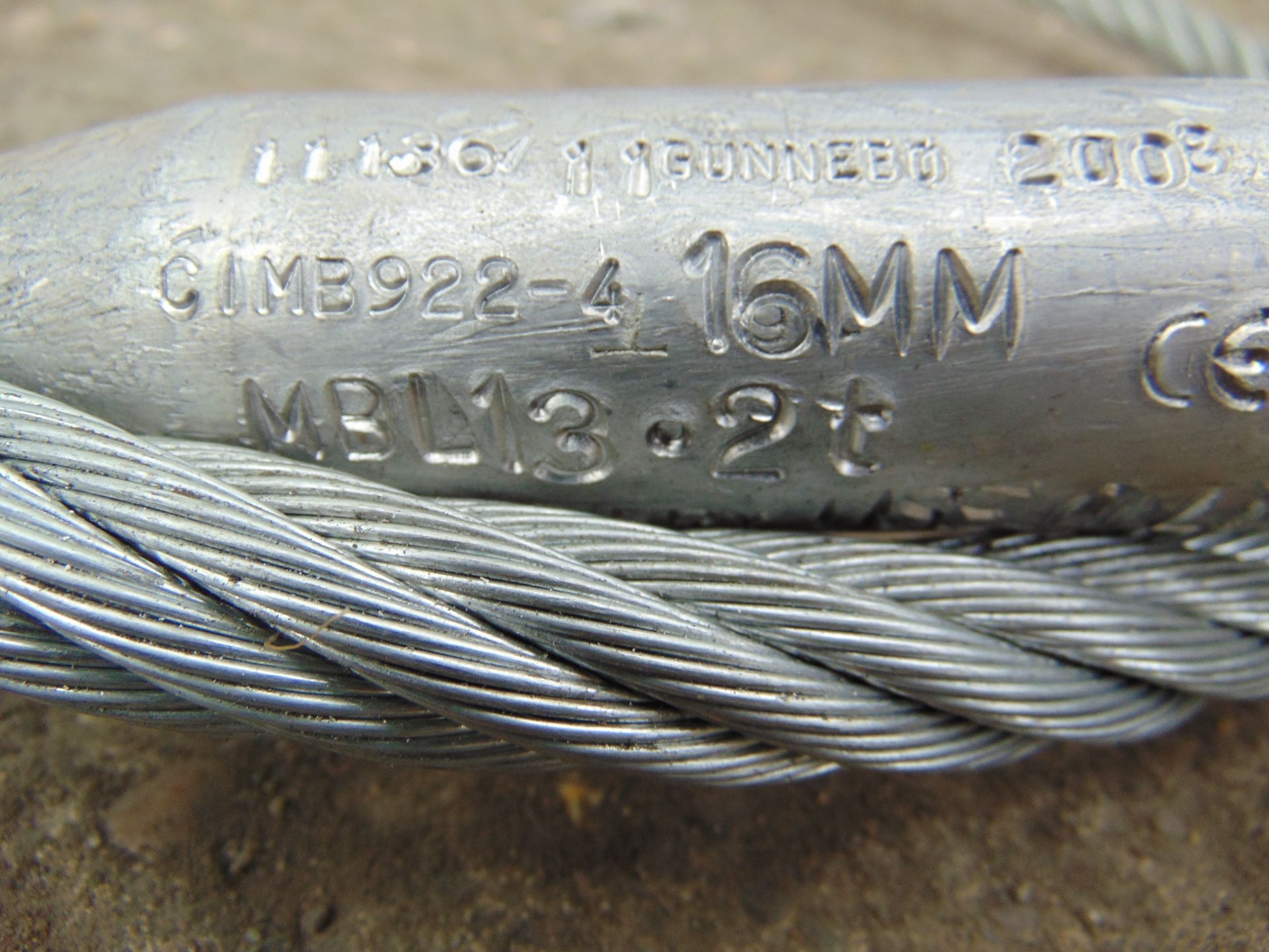 2x Unissued Gunnebo 16mm 13.2 Ton Wire Rope and Chain assys - Image 5 of 5