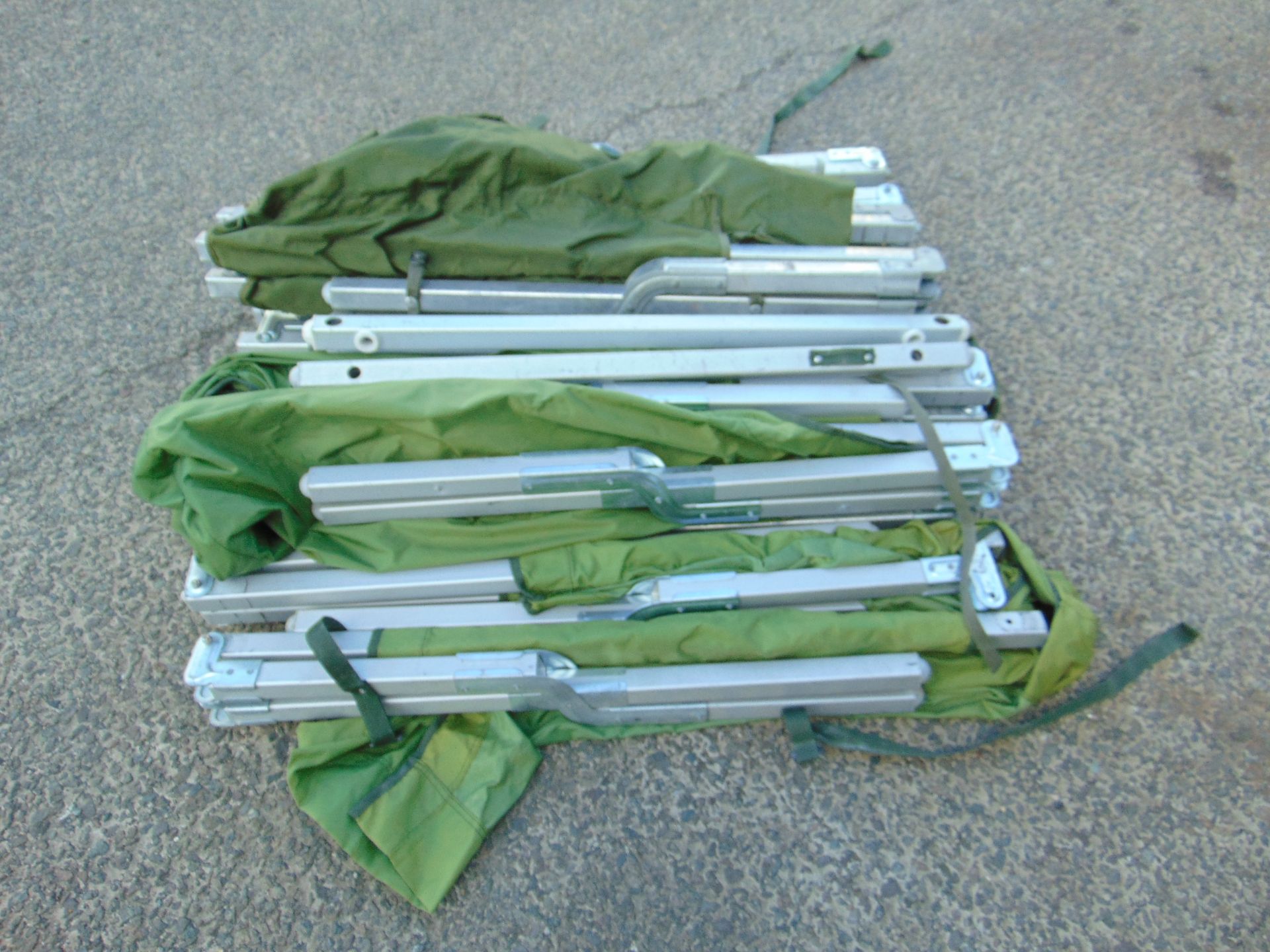 6 x Light Weight British Army Folding Camp Beds as shown
