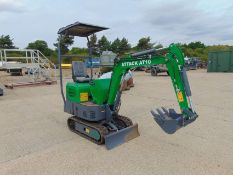 Unused AT 10 Diesel Rubber Tracked Mini Excavator c/w bucket, front blade, piped for Hammer etc