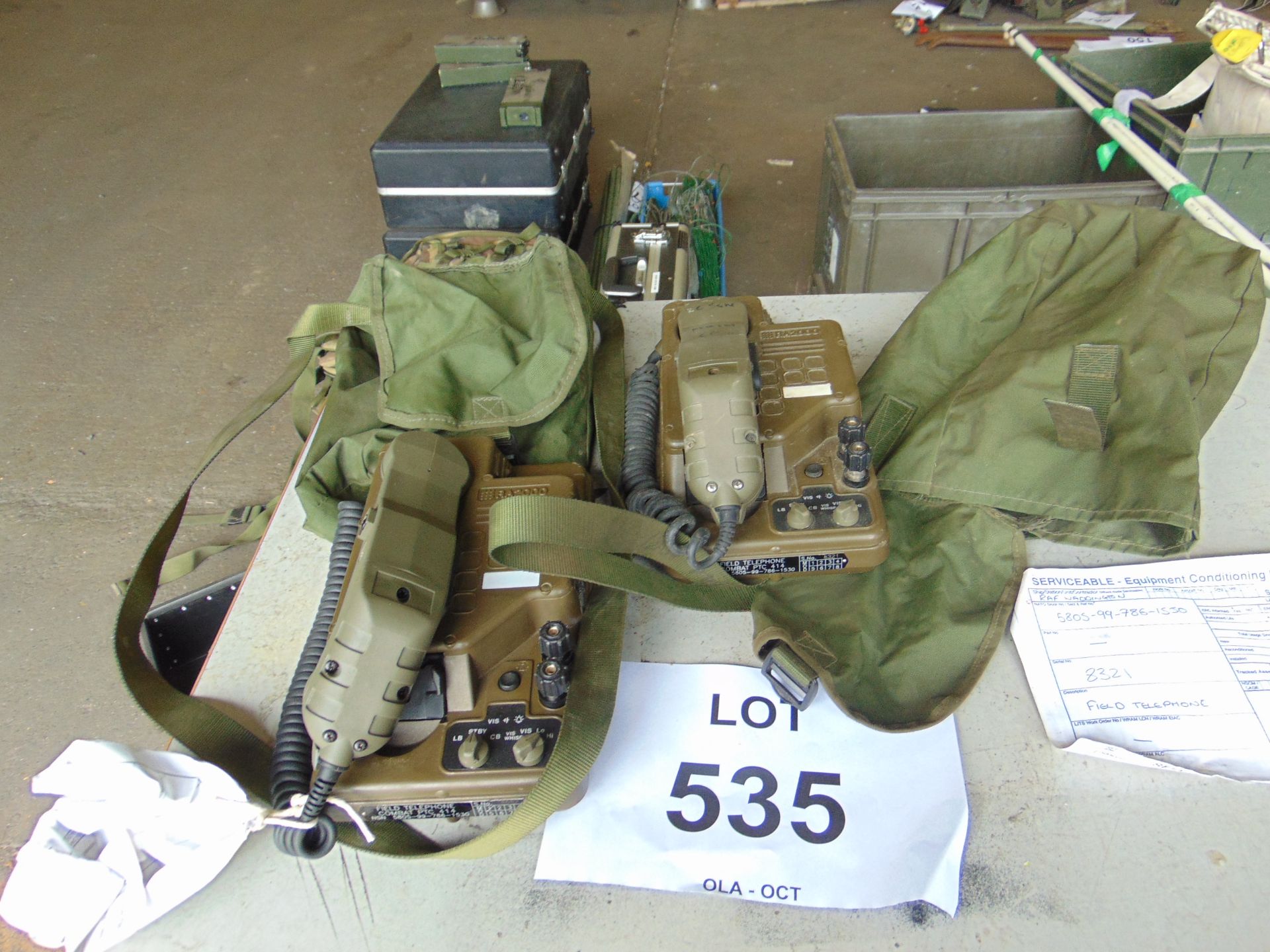 2 x Field Telephone Combat PTC 414 in bags