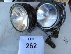 2X VEHICLE ADJUSTABLE SEARCH LIGHTS COMPLETE AS SHOWN