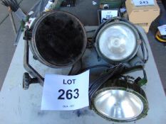 3X AFV SEARCH LIGHTS WITH FITTINGS AS SHOWN