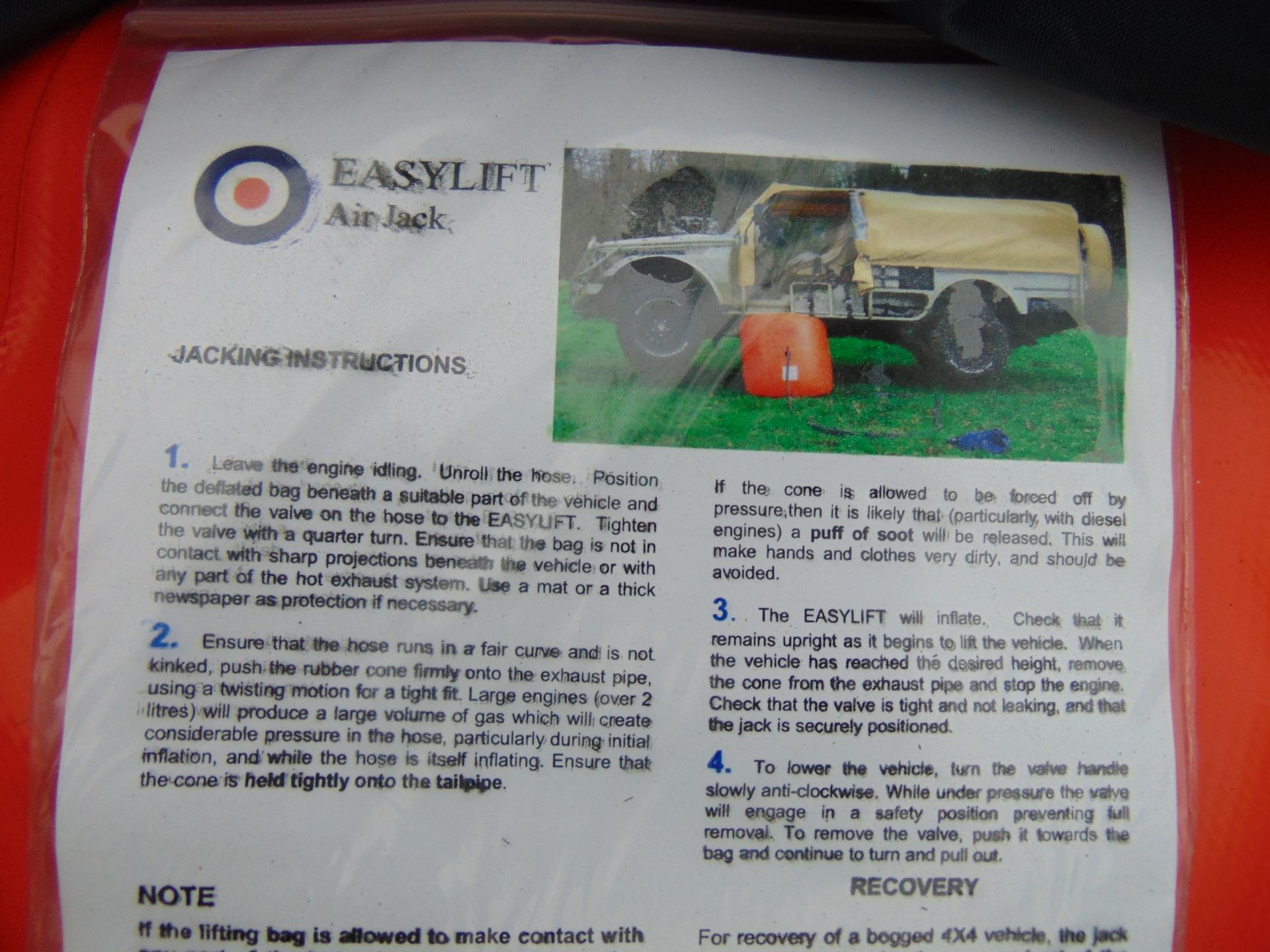Unused Easylift 4t Air Jack - Image 6 of 8