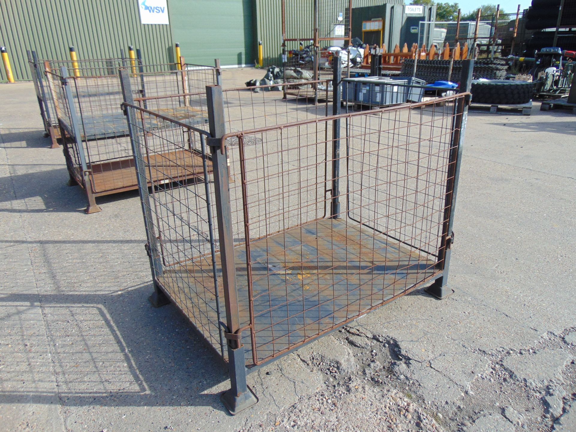 Steel Stacking Stillage with removeable sides and corner posts