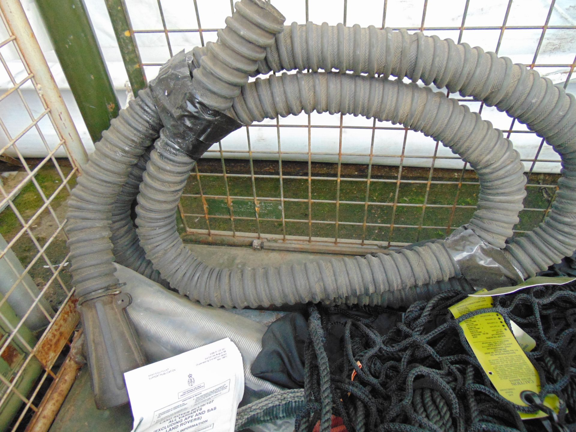 7x Land Rover Wolf Towing/ Recovery Straps, Cargo Net, Snatch Barbed Wire Cutter etc - Image 5 of 6