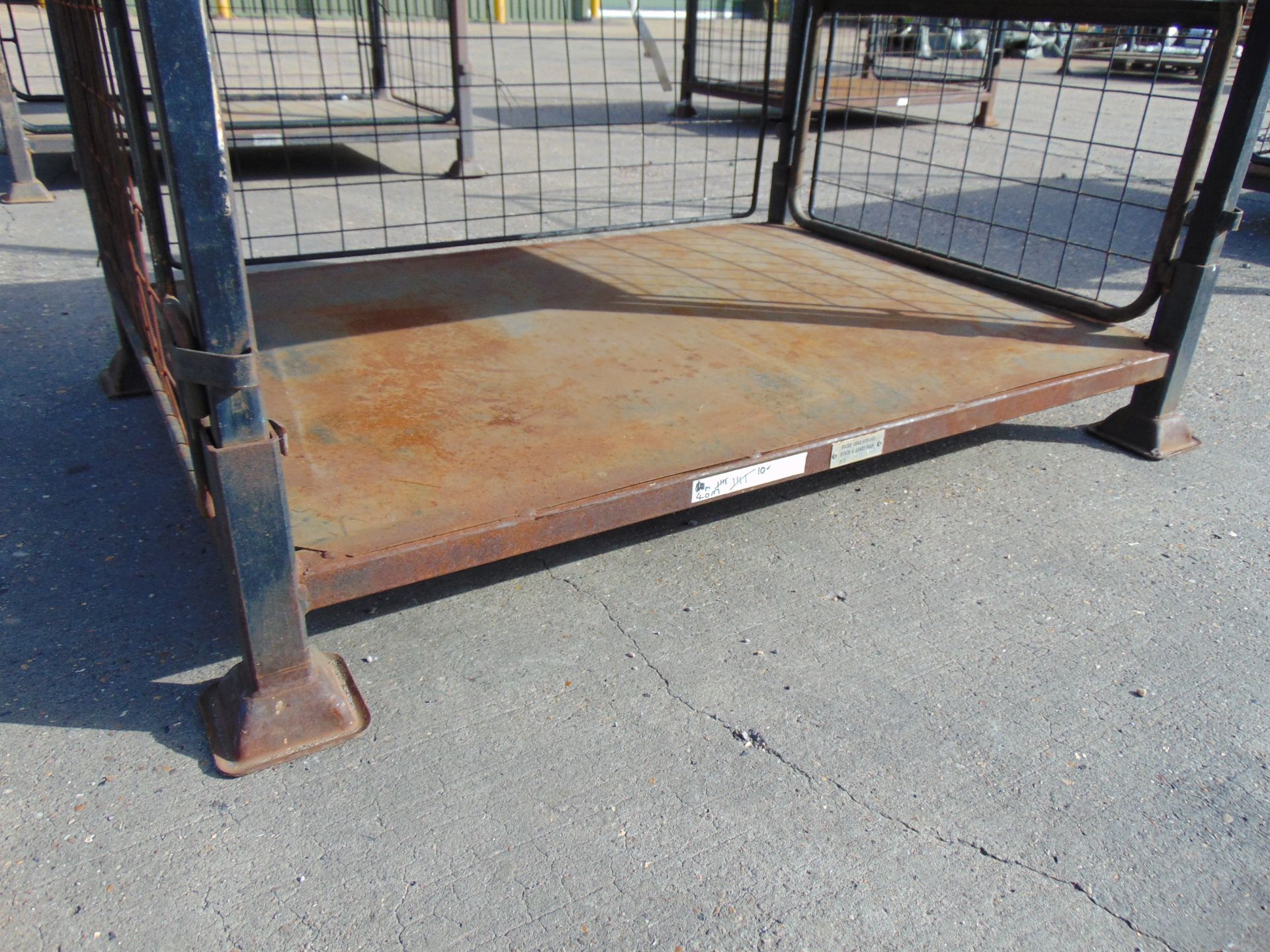 Steel Stacking Stillage with removeable sides and corner posts - Image 3 of 3