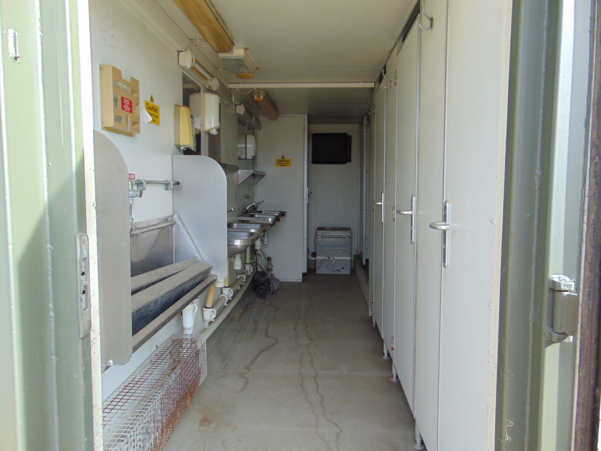 Demountable Front Line Ablution Unit in 20ft Container with hook loader, Twist Locks Etc - Image 8 of 30