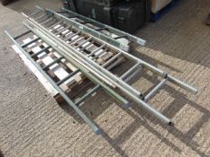 3 x Aluminium Step Ladders