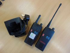 2x Entel HT782 UHF Waterproof Two Way Radios C/W Battery Charger