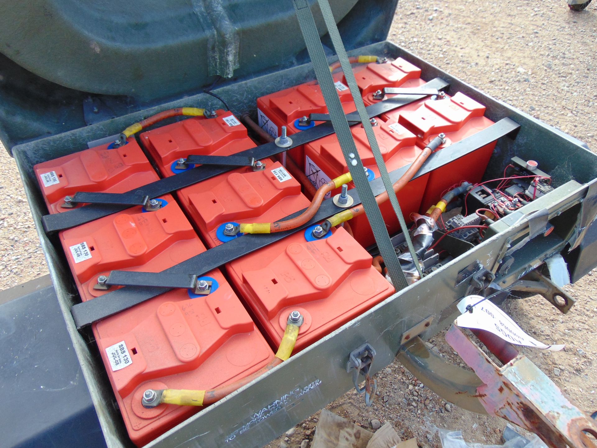 Aircraft Battery Electrical Starter Trolley c/w Batteries and Cables, From RAF - Image 6 of 7