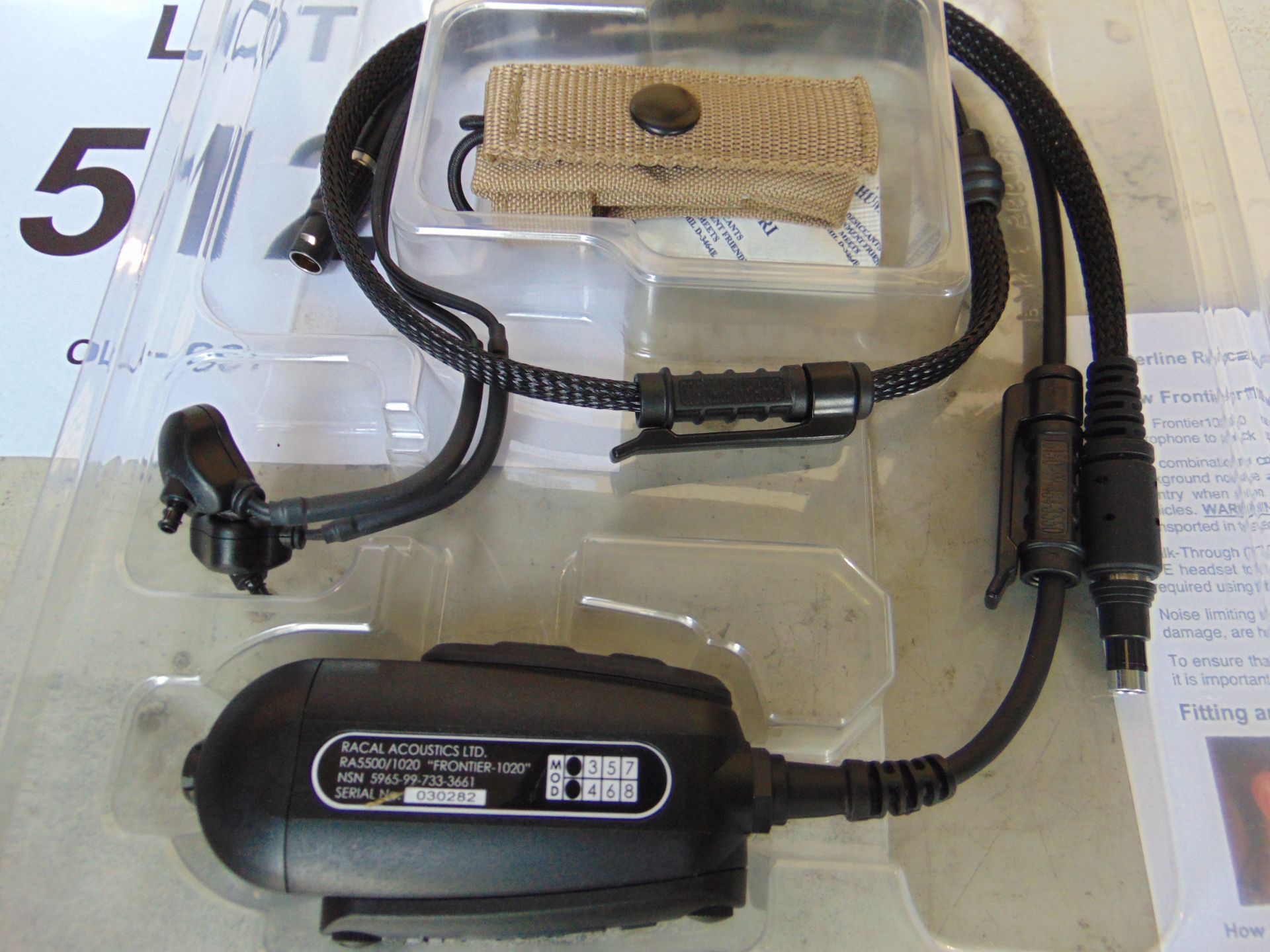 15 x New Unissued Frontier 1000 covert headset kits complete with pouch and instructions - Image 3 of 5