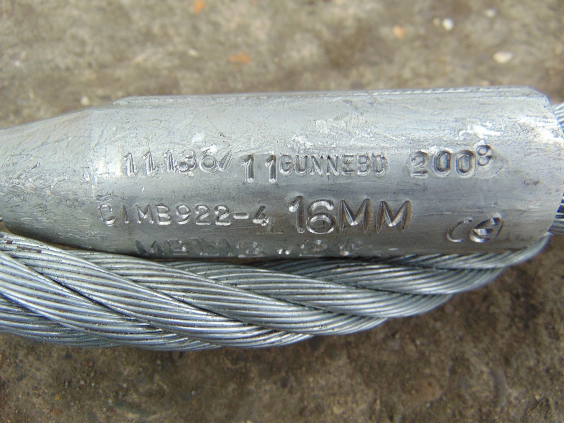 2x Unissued Gunnebo 16mm 13.2 Ton Wire Rope and Chain assys - Image 4 of 5