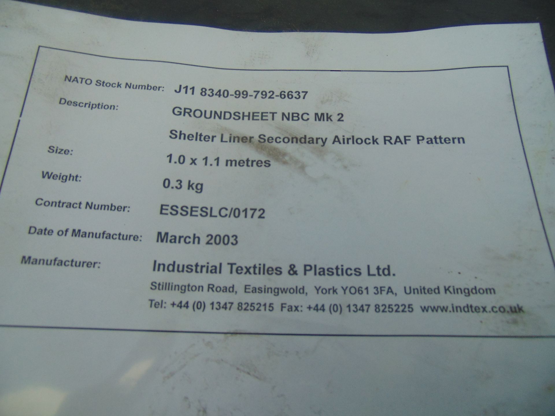 Approx 500x Heavy Duty Ground Sheets Unissued - Image 5 of 5