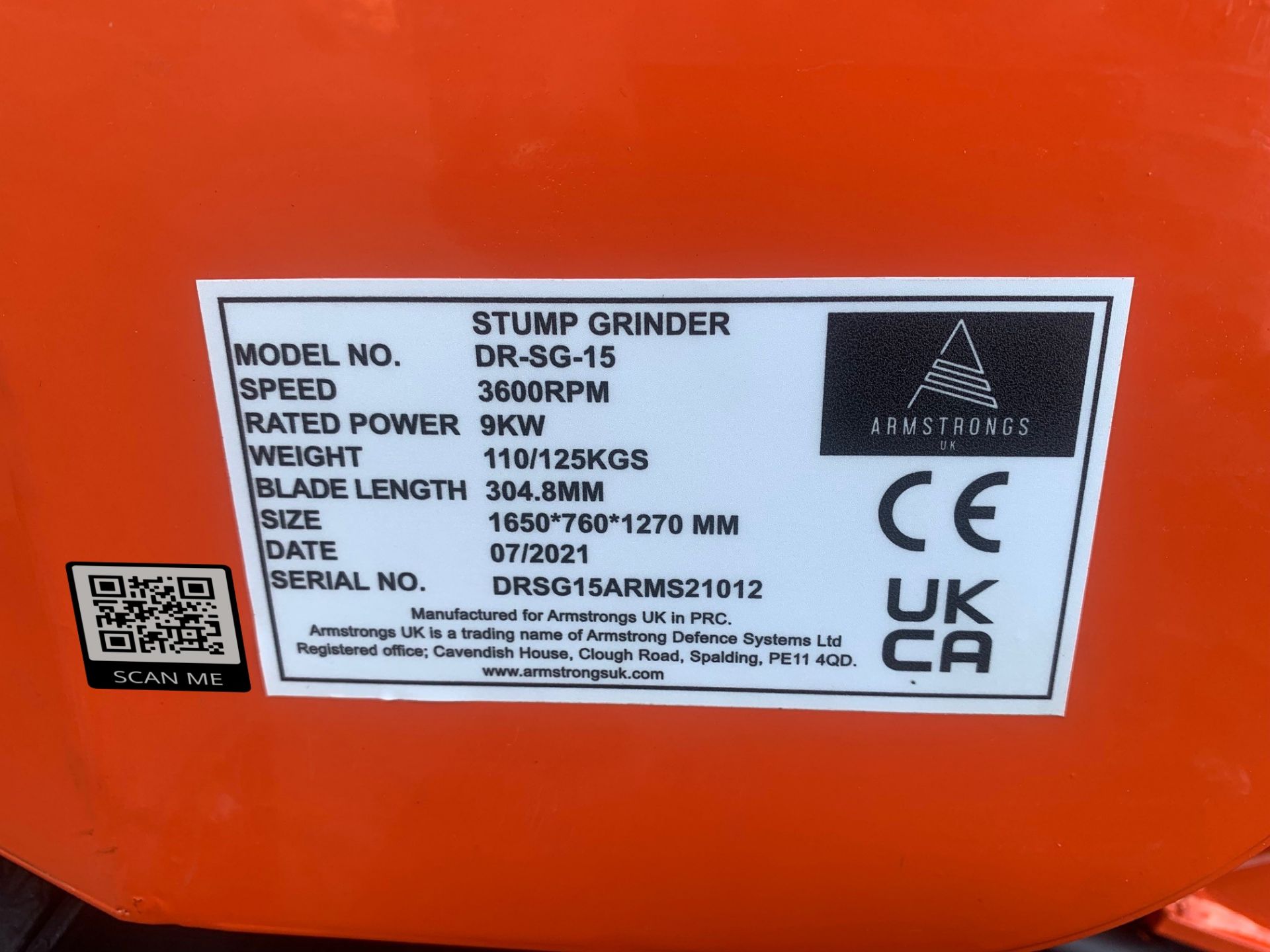 ** BRAND NEW ** Unused Armstrong DR-SG-15 Electric start - Stump Grinder - Image 15 of 23