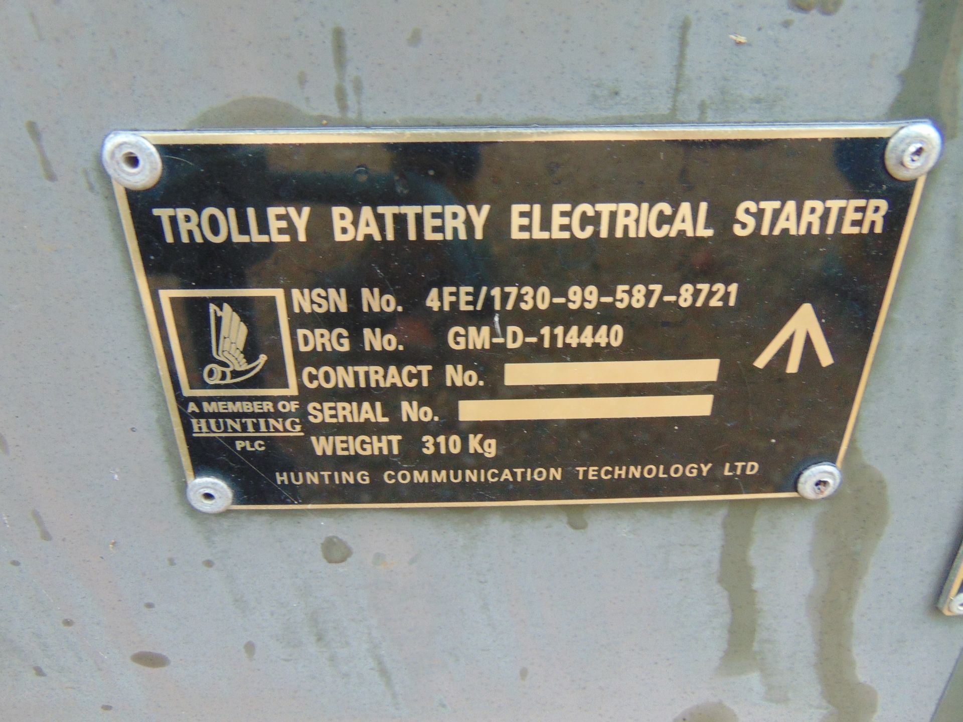 Aircraft Battery Electrical Starter Trolley c/w Batteries and Cables, From RAF - Image 8 of 8