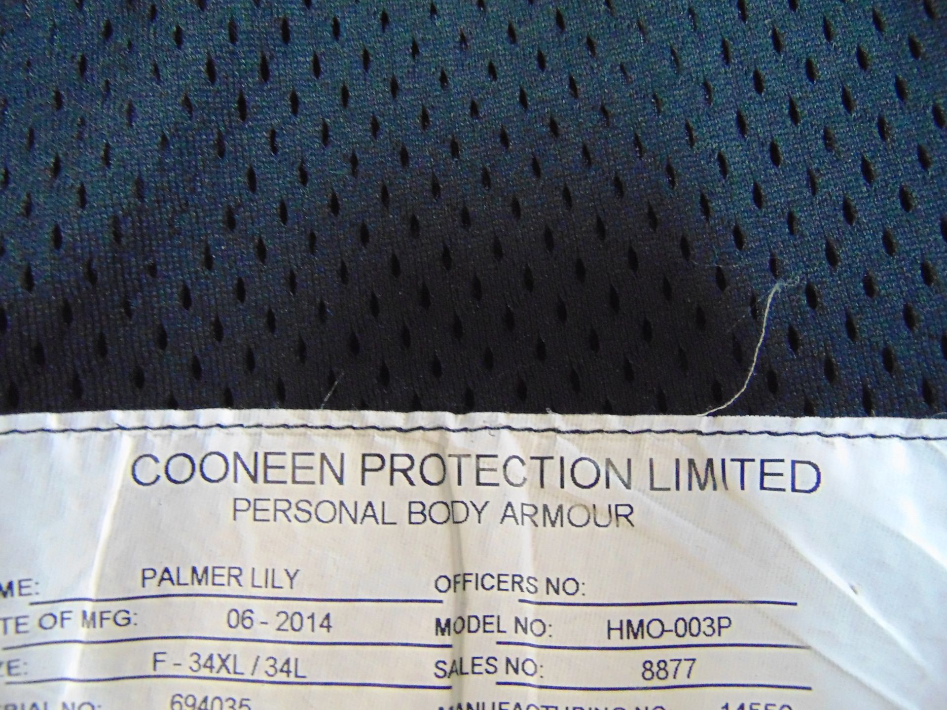 Cooneen Protection Body Armour Stab Vest - Image 4 of 5