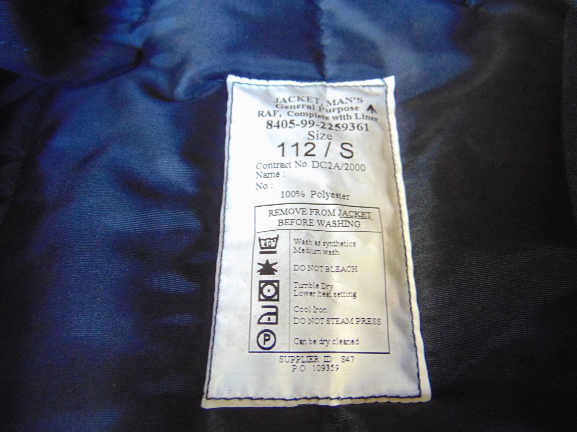 6 x New Unissued RAF Pilots Jackets c/w Removeable Liners - Image 6 of 7