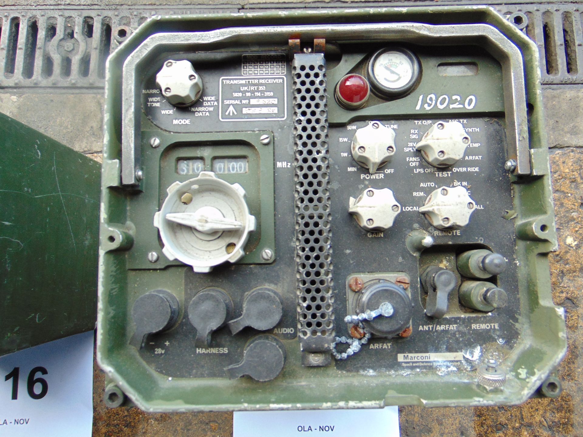 Clansman UK/RT 353 Transmitter Receiver VHF Set