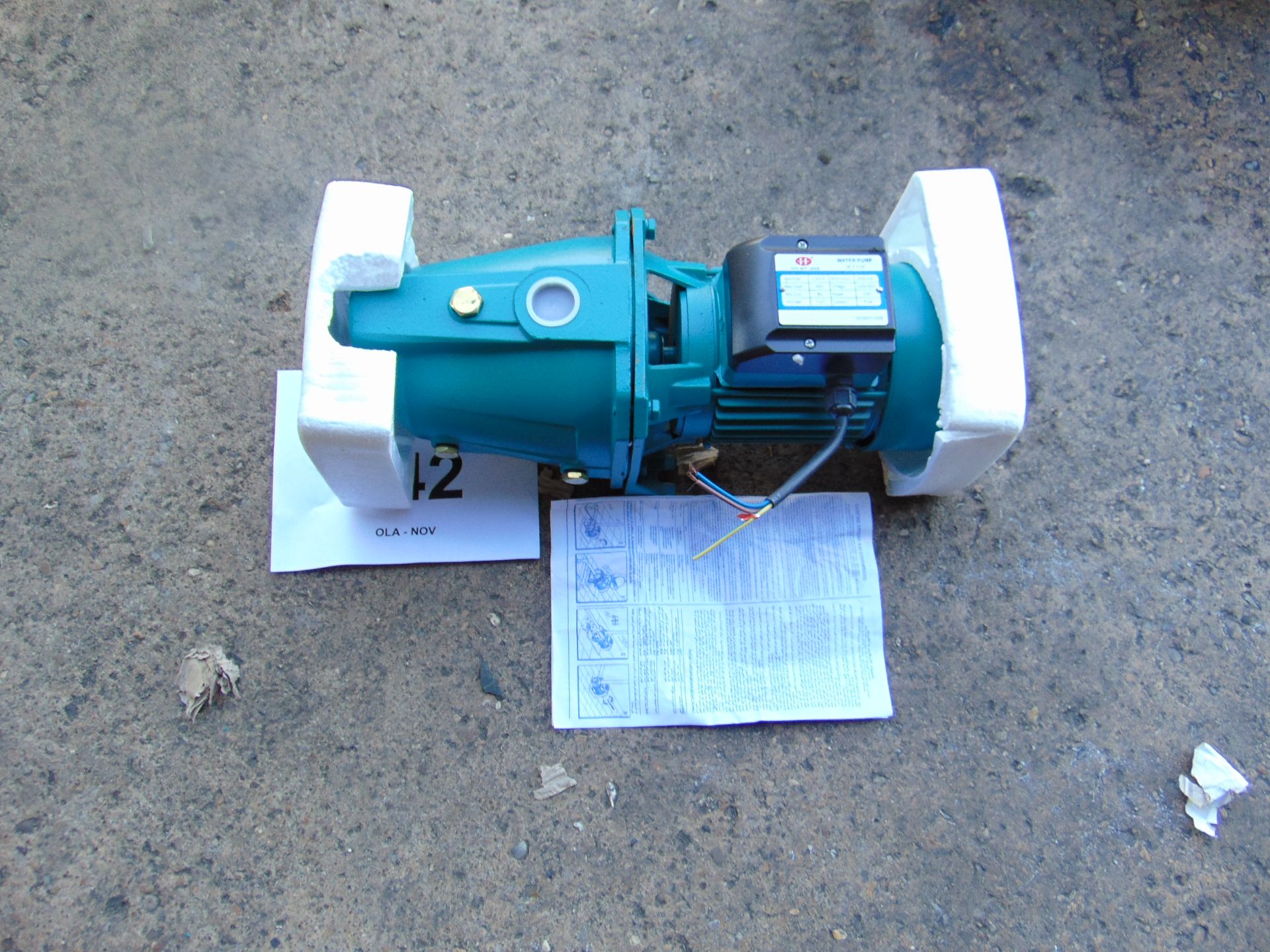 New Unused 240 Volt Jet 100 Water Pump c/w Instructions as shown - Image 6 of 6