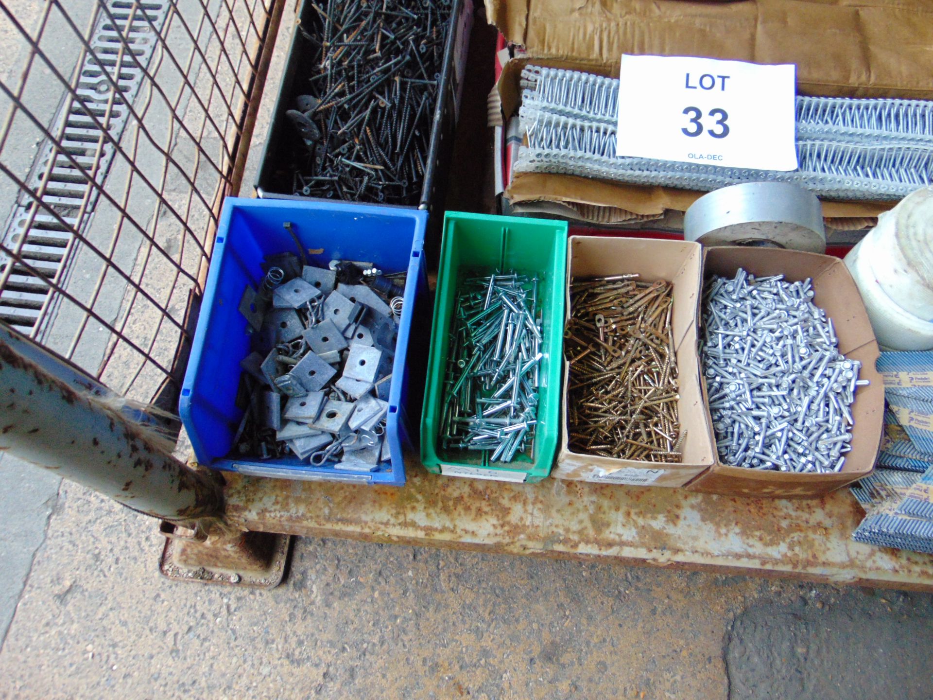 1 Stillage of Fixings inc nails, nuts bolts, tape, etc - Image 3 of 6