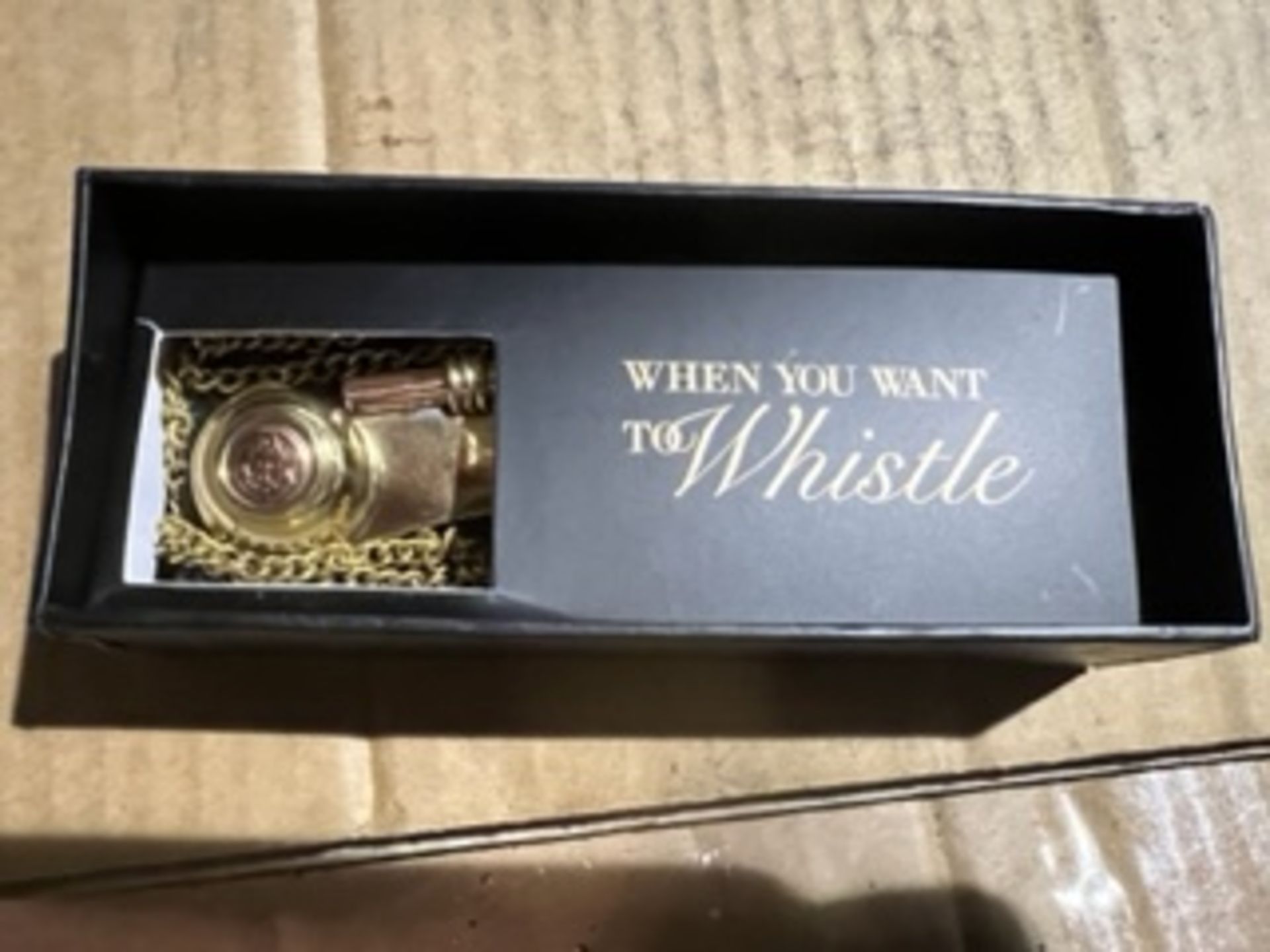 Brass Bosuns Whistle with Chain New in Presentation Box - Image 7 of 7