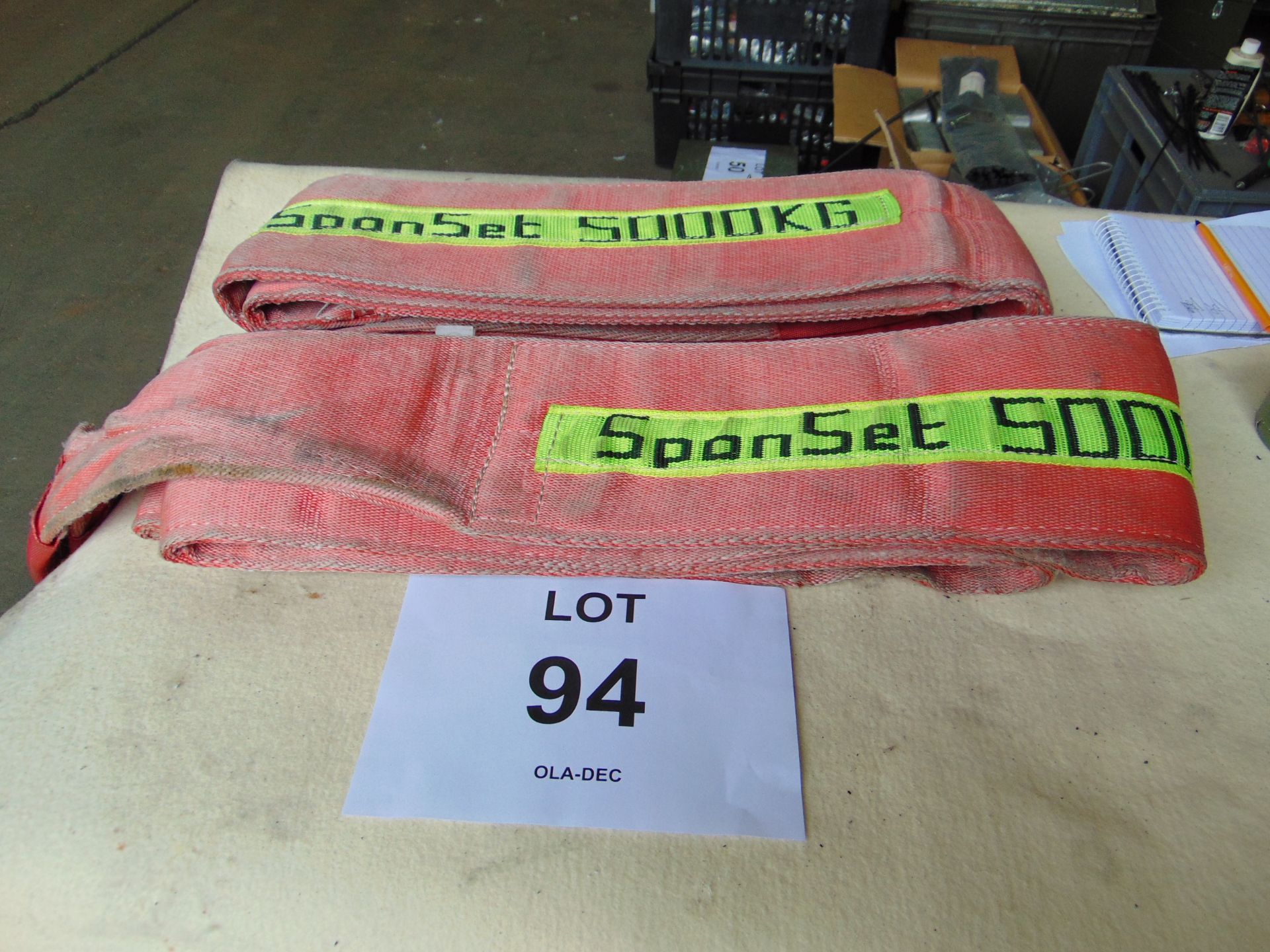 2 x Spanset 5000kgs 3MRecovry Lifting Strap - Image 2 of 4