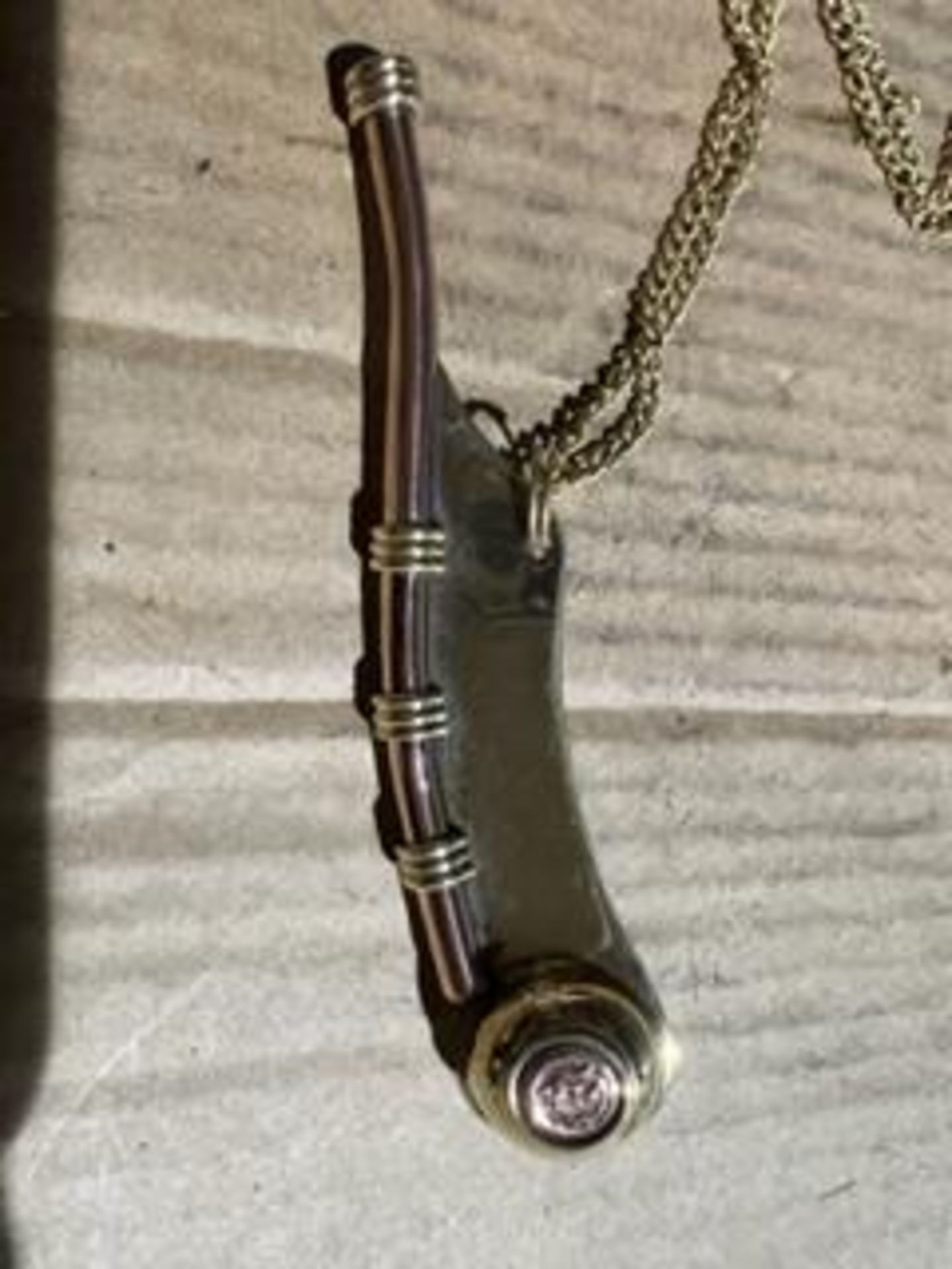 Brass Bosuns Whistle with Chain New in Presentation Box - Image 4 of 7