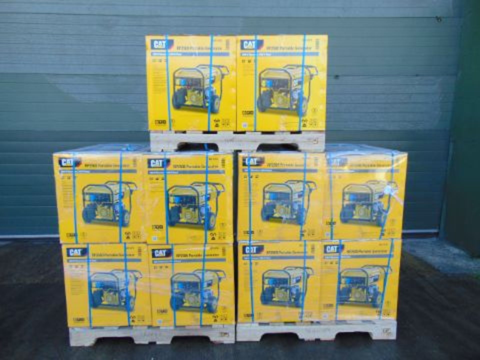 10x UNISSUED Caterpillar RP2500 Industrial Petrol Generator Sets