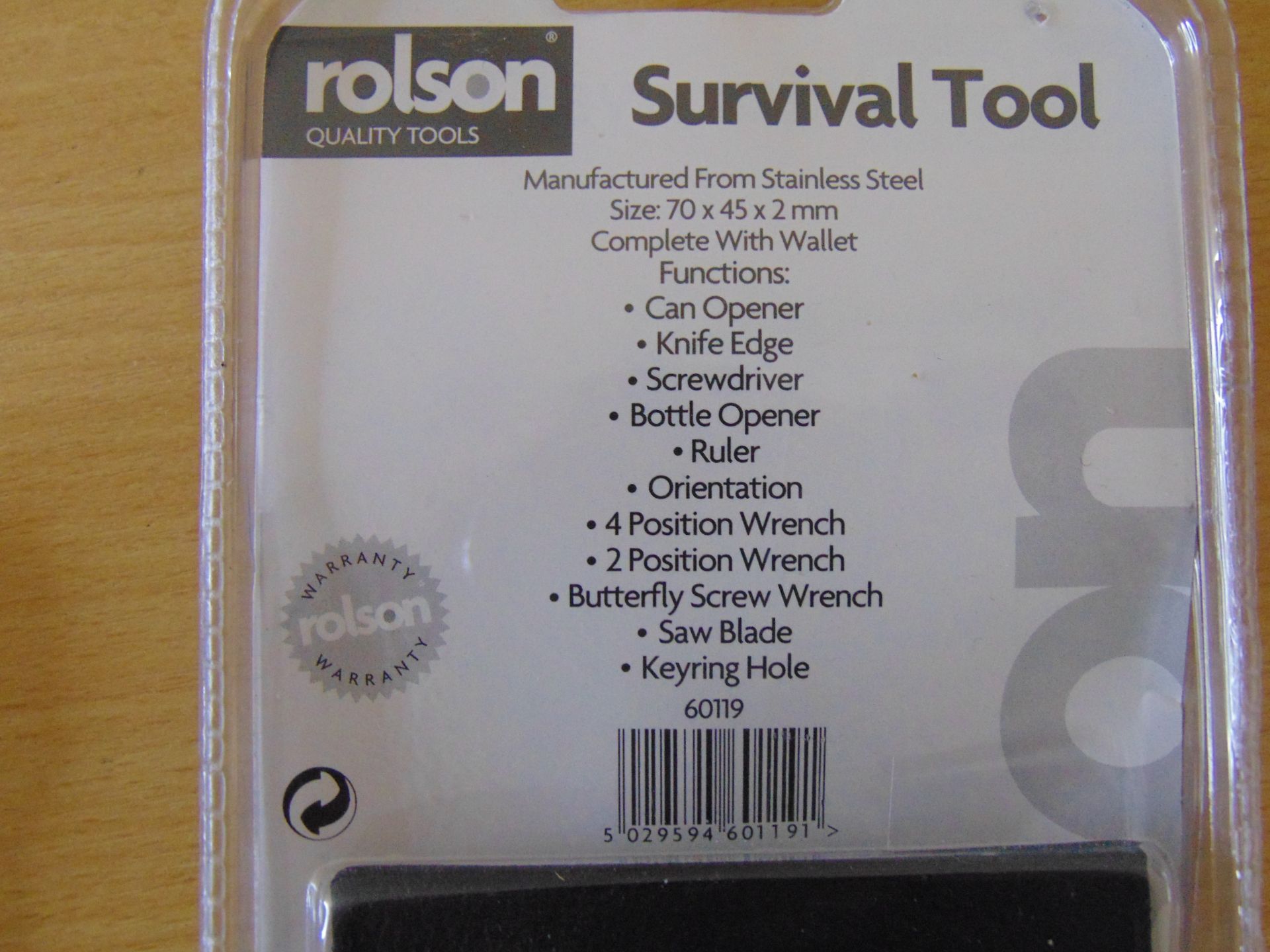 ROLSON UNIVERSAL SURVIVAL TOOL AND THERMO SCIENTIFIC EPD ELECTRONIC PERSONAL DOSIMETER - Image 8 of 8