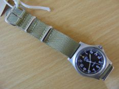 V. NICE CWC W10 BRITISH ARMY SERVICE WATCH NATO MARKS WATER RESISTANT TO 5ATM DATE 2006