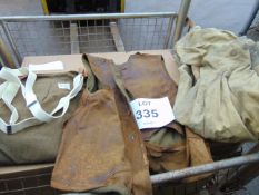 SET OF WWI OR TROUSERS, LEATHER JERKIN AND OFFICERS WATERPROOF CAPE ( OIL SKIN)
