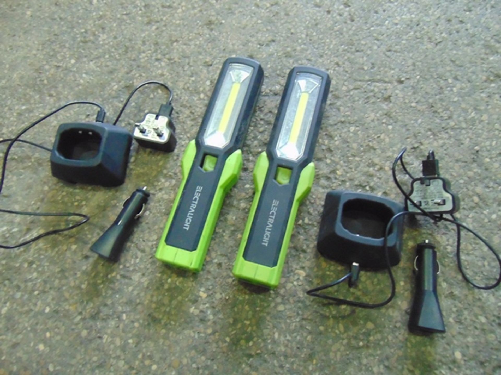 2 x Electralight LED Work Light Cordless Inspection Torches C/W Chargers - Image 2 of 4