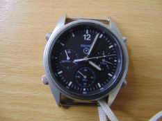Seiko Gen 1 Pilots Chrono RAF Harrier Force Issue with Nato Marks Date 1984