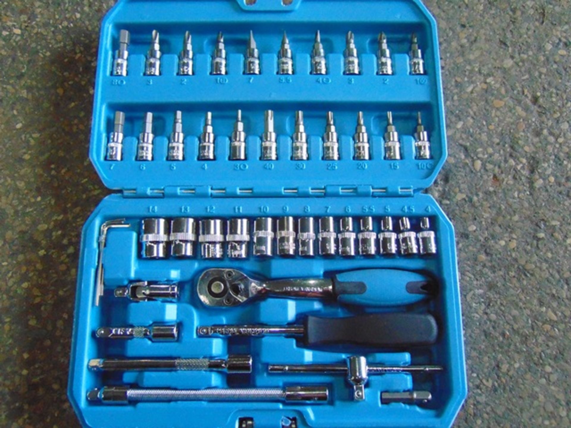 BlueSpot 46 Piece 1/4" Metric Socket Set (4-14mm)