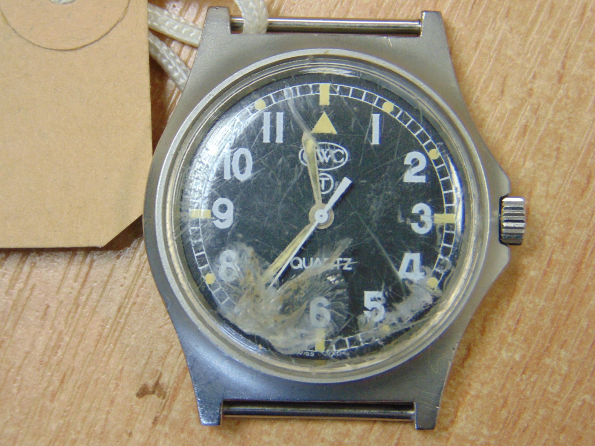 CWC W10 BRITISH ARMY SERVICE WATCH -WATER RESISTANT TO 5 ATM NATO MARKS DATE 2005 *CHIP IN GLASS* - Image 6 of 7