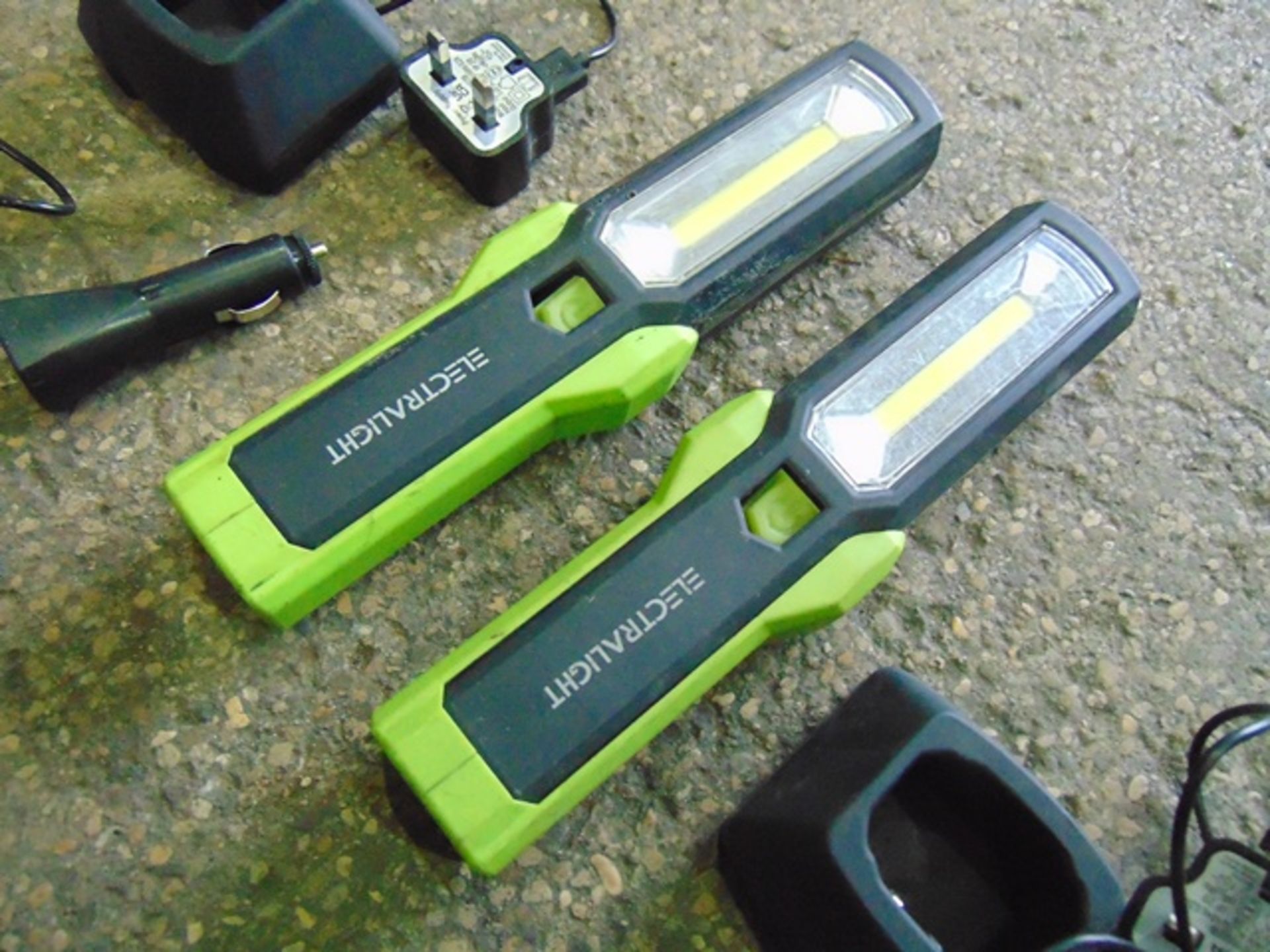 2 x Electralight LED Work Light Cordless Inspection Torches C/W Chargers - Image 3 of 4