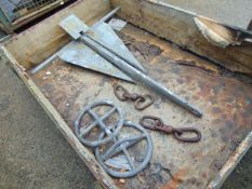 Ex Reserve Danforth 60KG 130LB Boat Anchor, Couplings etc direct from storage