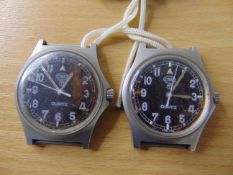 2 x CWC 0552 R.Marines / Navy Issue Service Watches Nato Marks Dated 1990, Gulf War 1