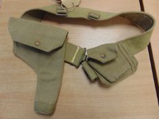 VERY NICE AC WEBBING SET WITH BELT, PISTOL HOLSTER AND POUCH DATED 1942 **EXCELLENT CONDITION**
