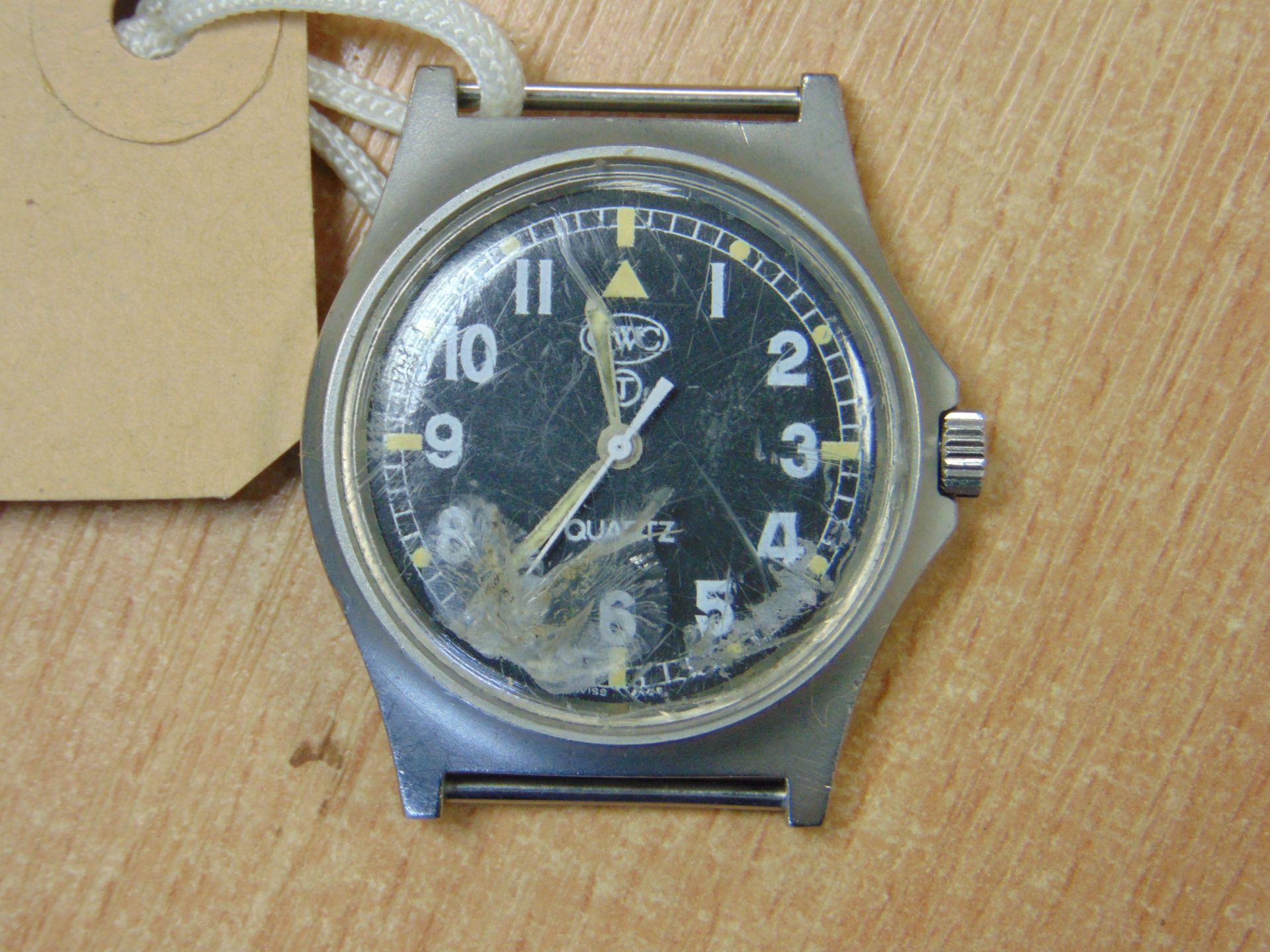 CWC W10 BRITISH ARMY SERVICE WATCH -WATER RESISTANT TO 5 ATM NATO MARKS DATE 2005 *CHIP IN GLASS* - Image 7 of 7