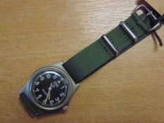 UNISSUED CWC W10 BRITISH ARMY SERVICE WATCH -WATER PROOF TO 5 ATM NATO MARKS DATE 2005 SN.3761